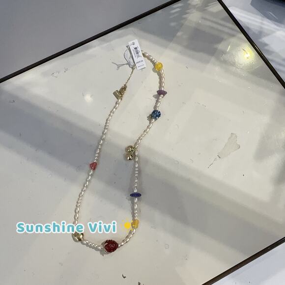 NWT Coach Multicolor Fruit Charm Necklace Gold/Multi CT069 - Picture 4 of 7